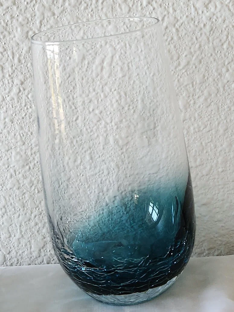 Teal Pier 1 Crackle Glass Tumblers 2.jpg