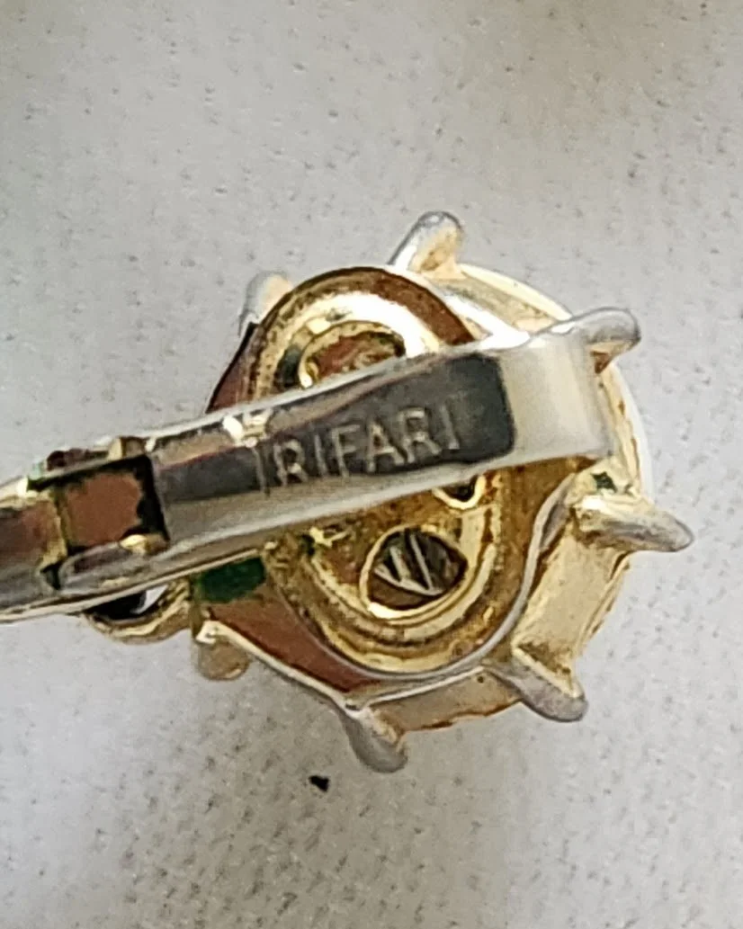 Trifari Turquoise Bob Earrings 4.jpg