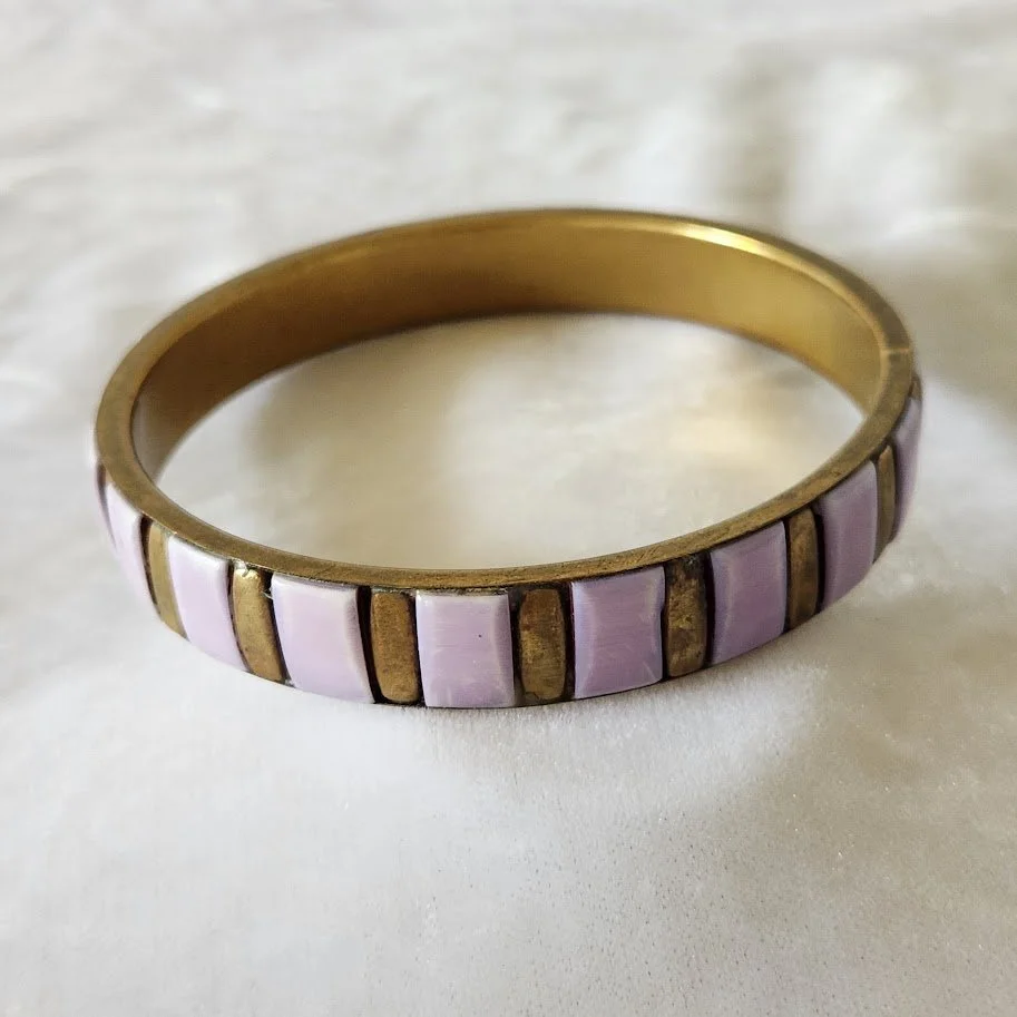 Purple & Brass Bangle Bracelet 5.jpg