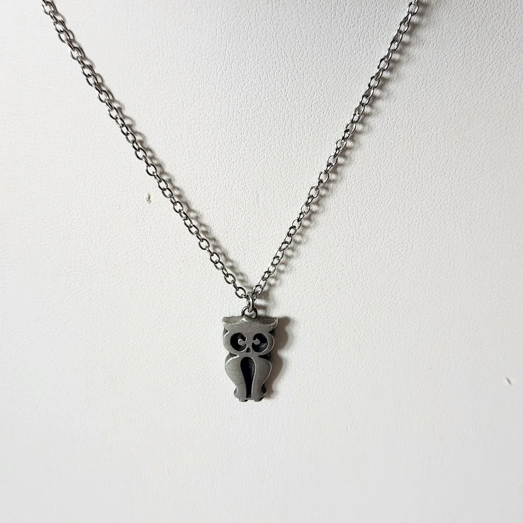 Pewter Owl Necklace Earrings Set 4.jpg