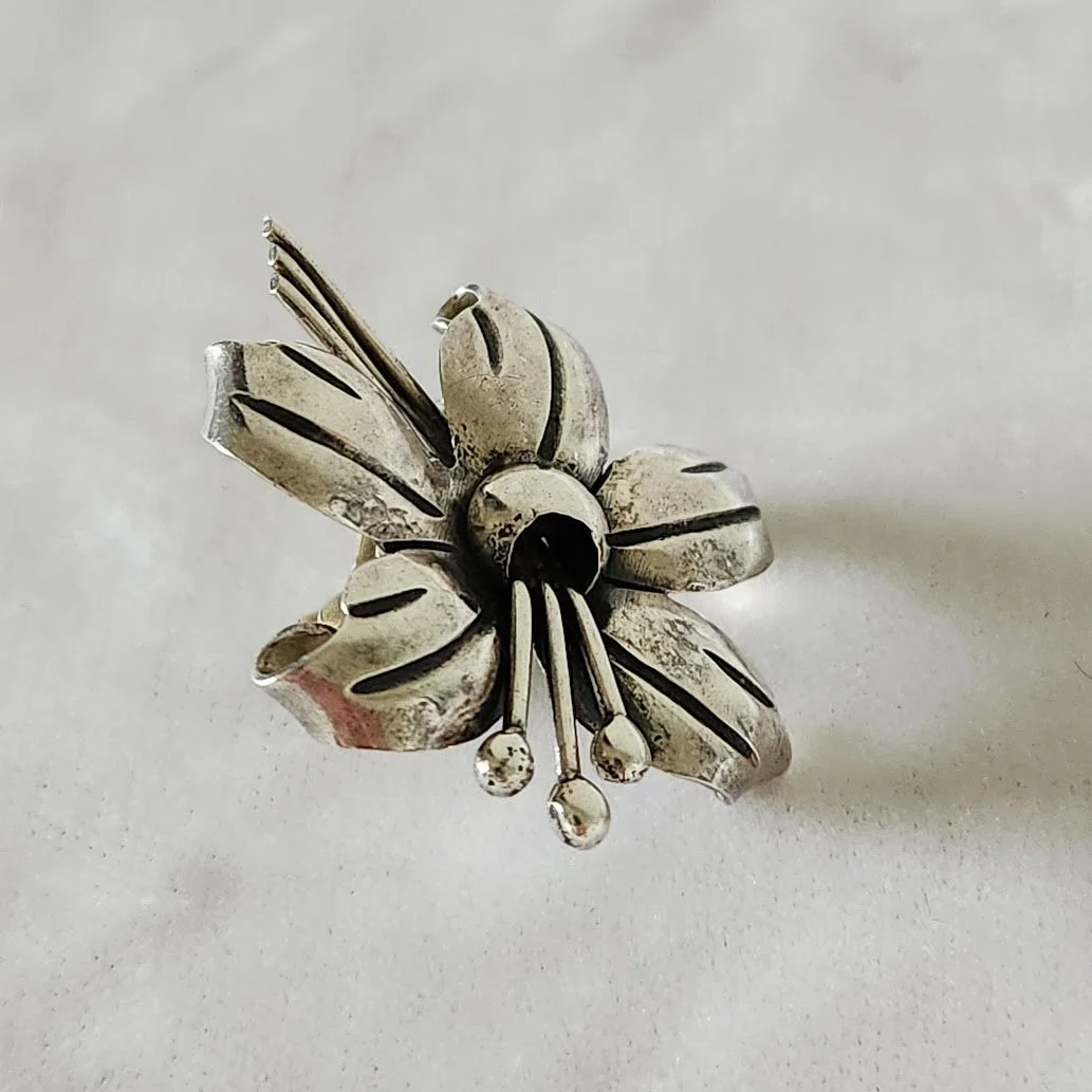 Mexican Silver Flower Earrings 12.jpg