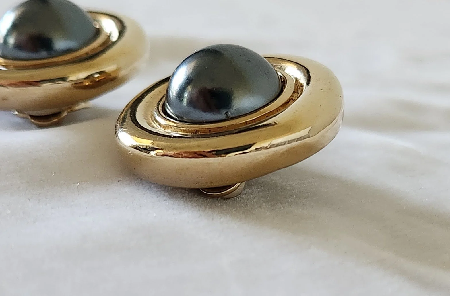 Carolee Hematite Dome Earrings 5.jpg