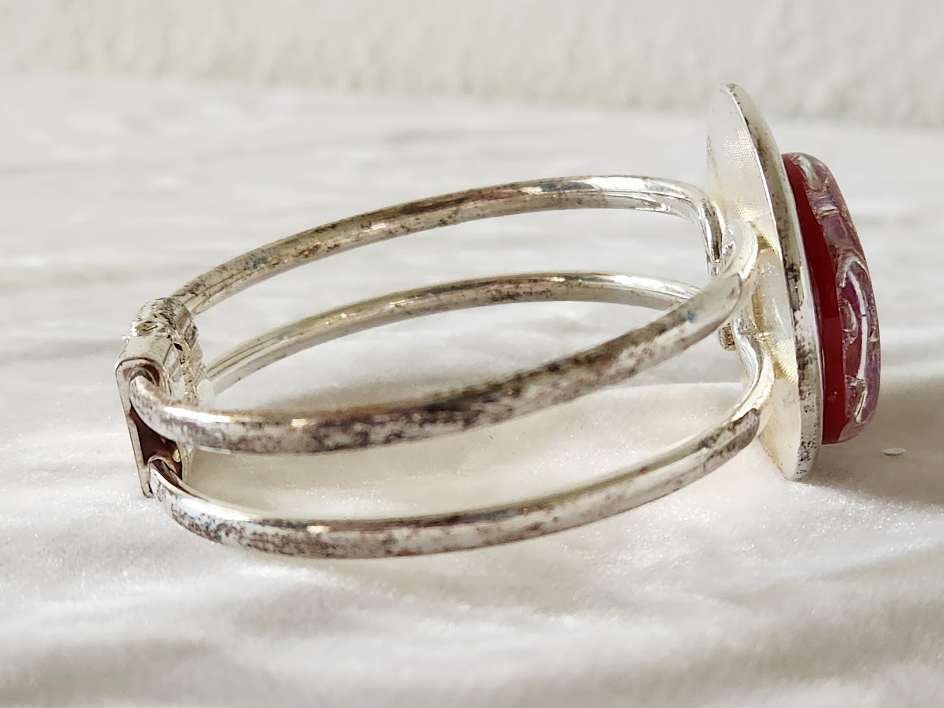 Pink Dichroic Glass Bracelet 8.jpg