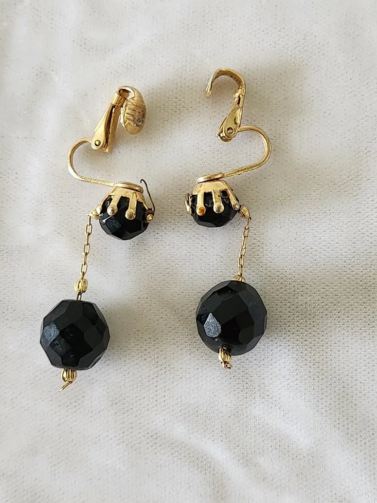 Black Bead Drop Earrings 5.jpg