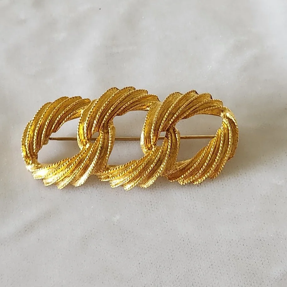 Napier Textured Gold Loops Brooch 8.jpg