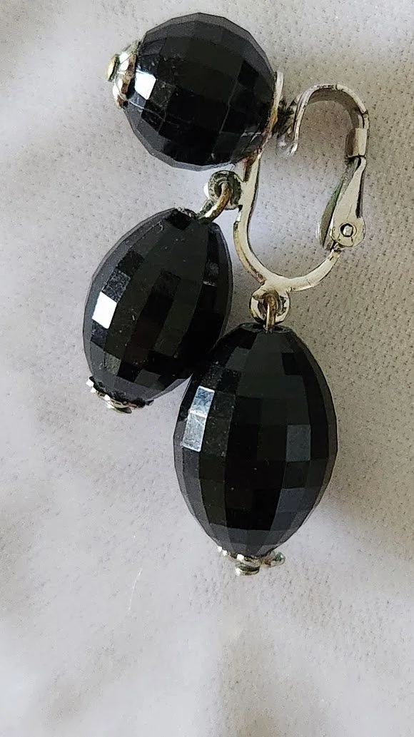 Marvella Black Plastic Earrings 2.jpg