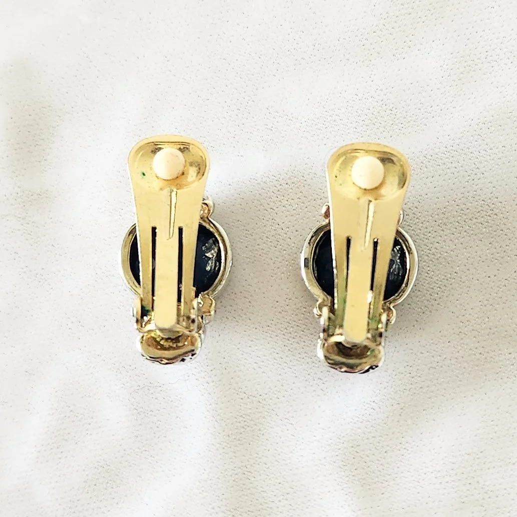 Blue Stone 1980s Earrings 4.jpg