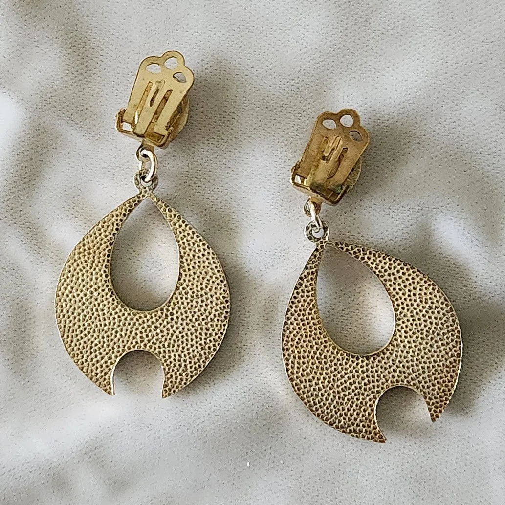 Futuristic Green Blue Dangle Earrings 3.jpg