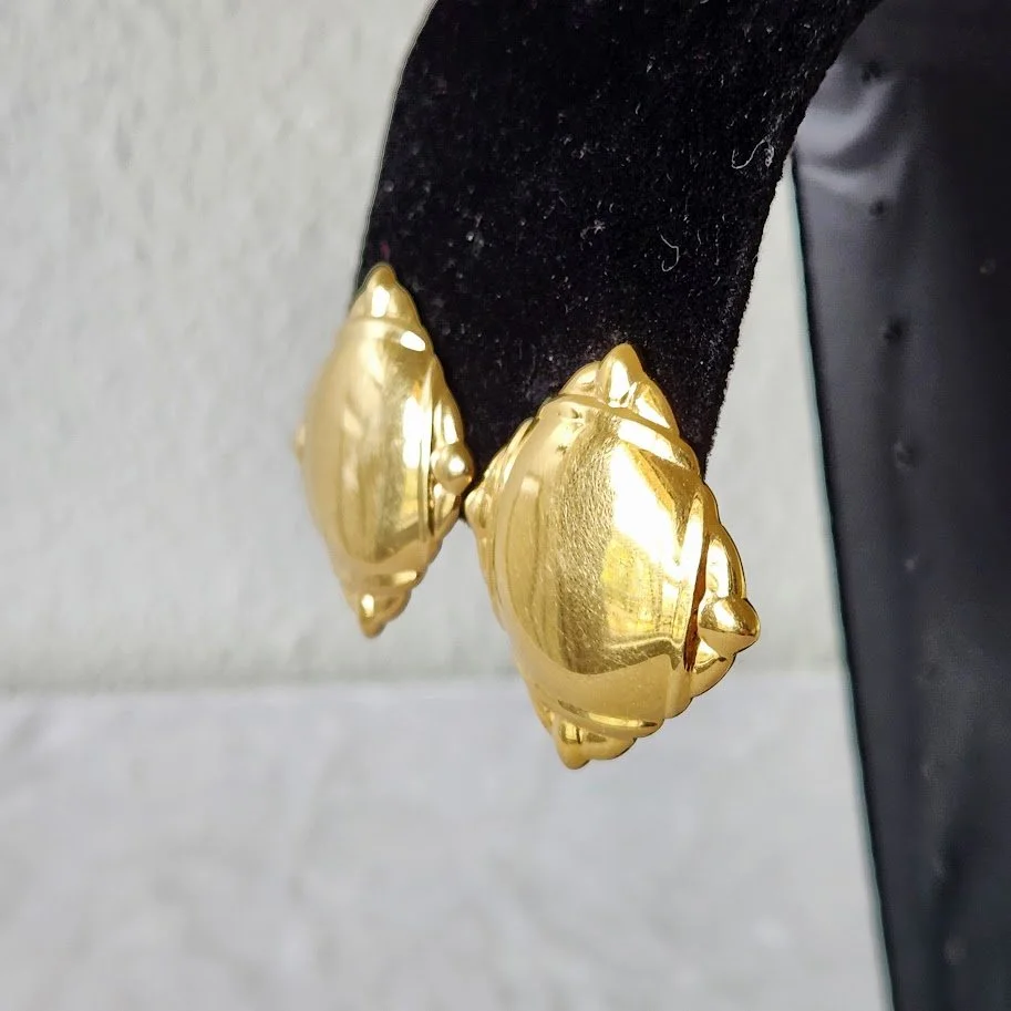 Monet Gold Mirror Earrings 2.jpg