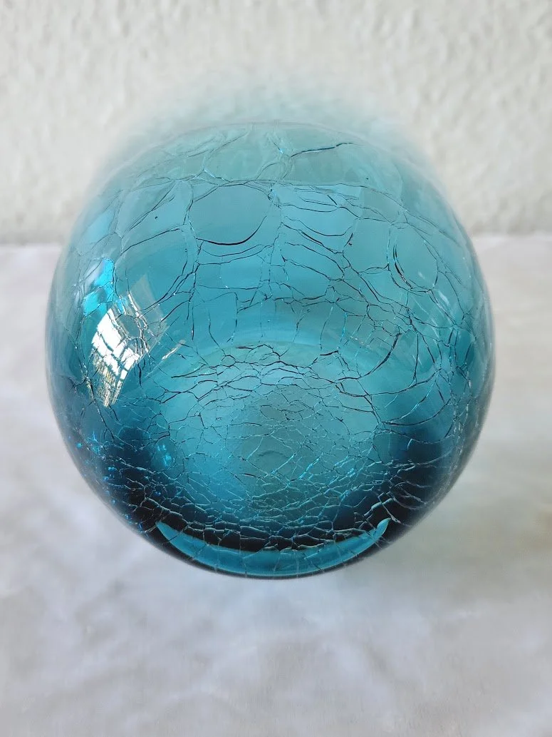 Teal Pier 1 Crackle Glass Tumblers 7.jpg