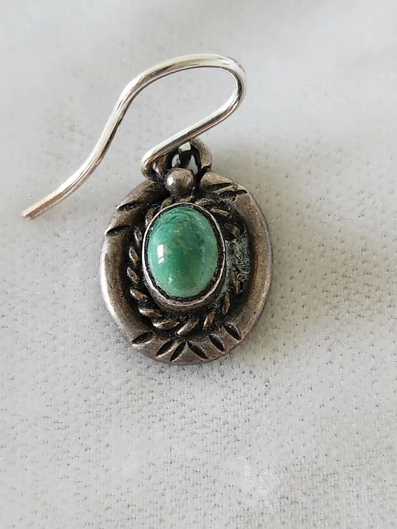 Small NA Turquoise Silver Pierced Earrings 8.jpg