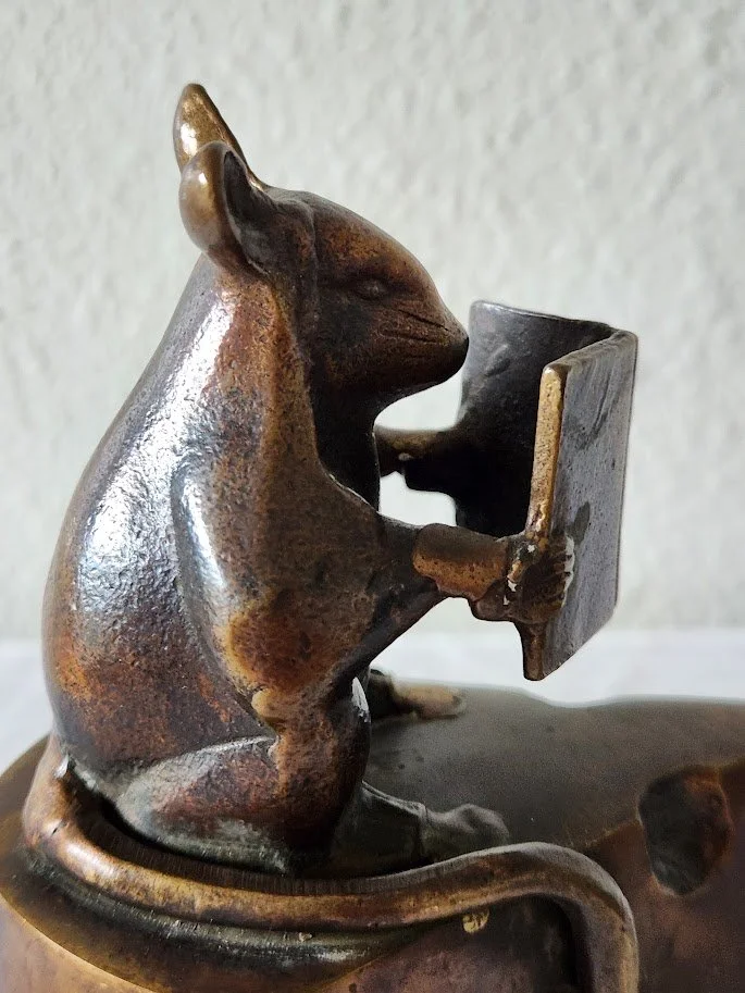 Bronze Mouse Cheese Bookends 12.jpg