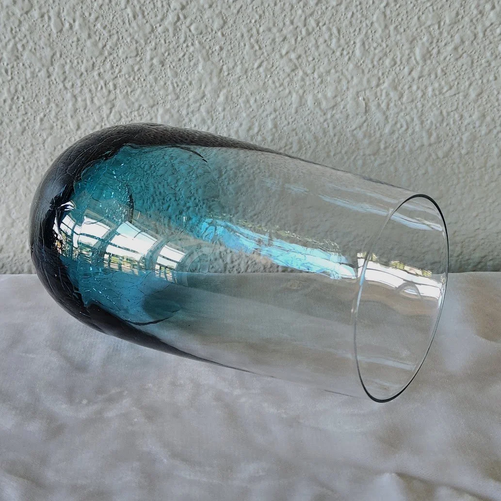 Teal Pier 1 Crackle Glass Tumblers 10.jpg