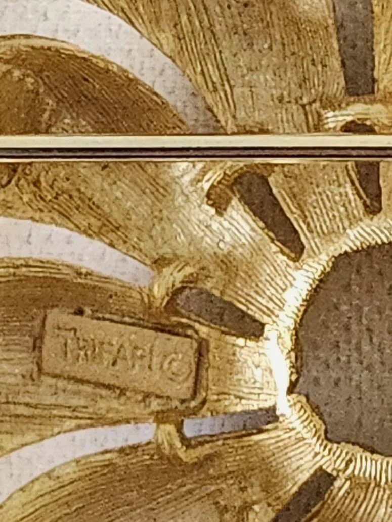 Trifari Brushed Gold Brooch 4.jpg