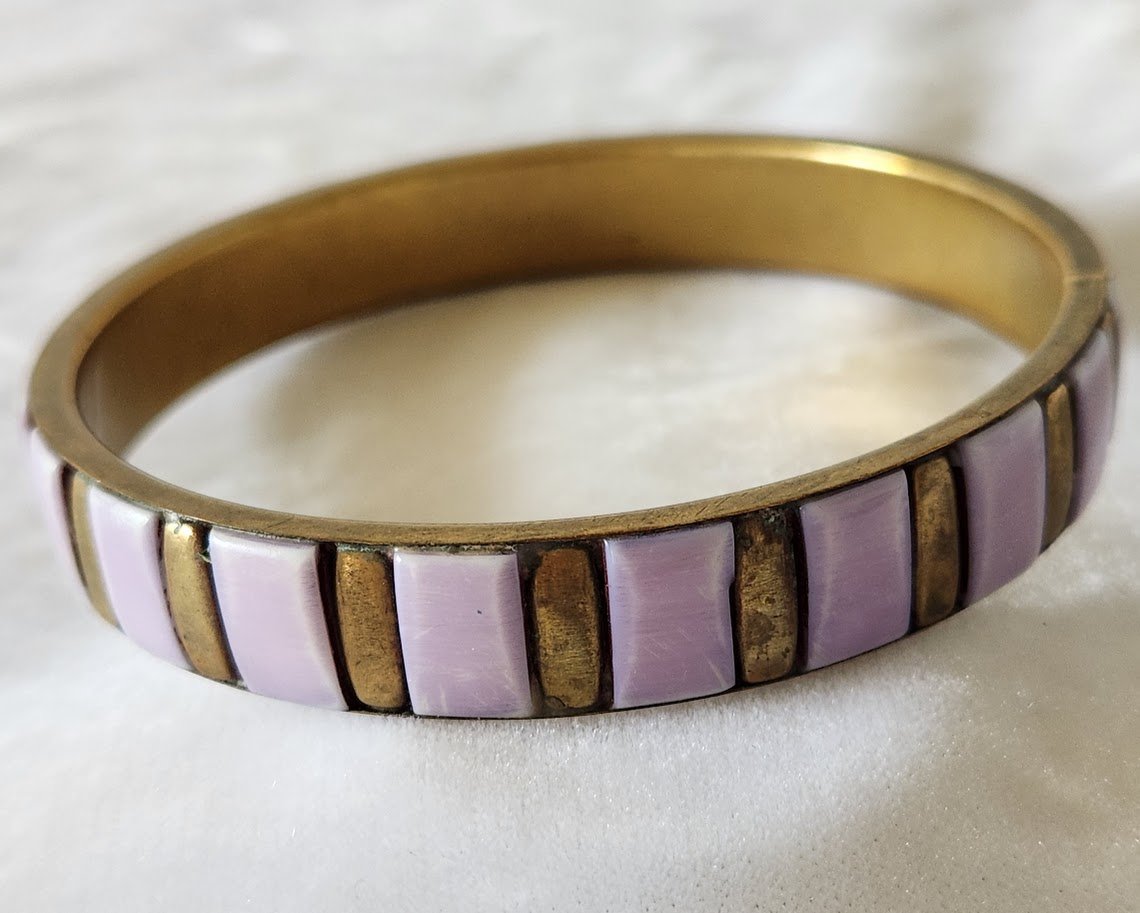 Purple & Brass Bangle Bracelet 4.jpg