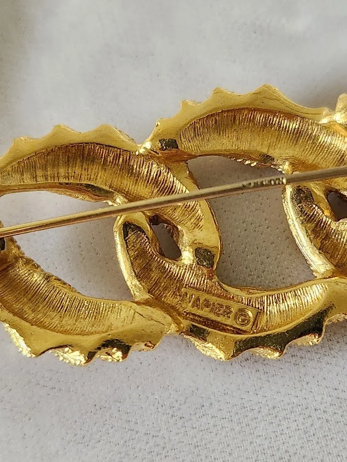 Napier Textured Gold Loops Brooch 2.jpg