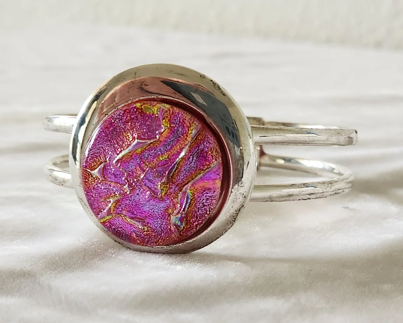 Pink Dichroic Glass Bracelet 5.jpg