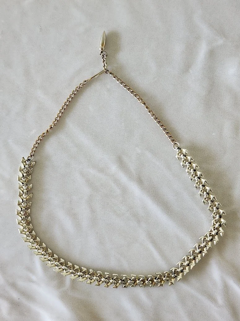Silver Chevrons Choker Necklace 11.jpg