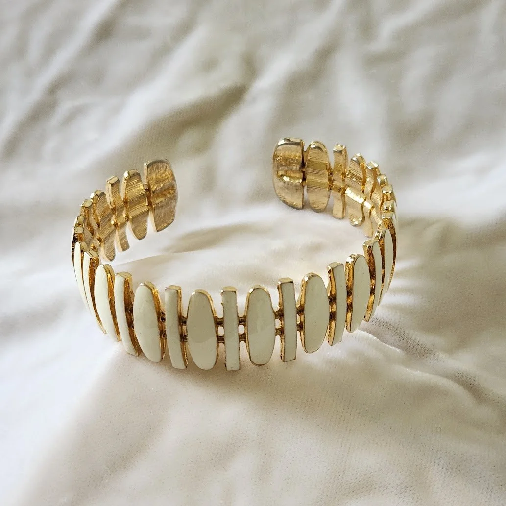 White Enamel Modernist Cuff 2.jpg
