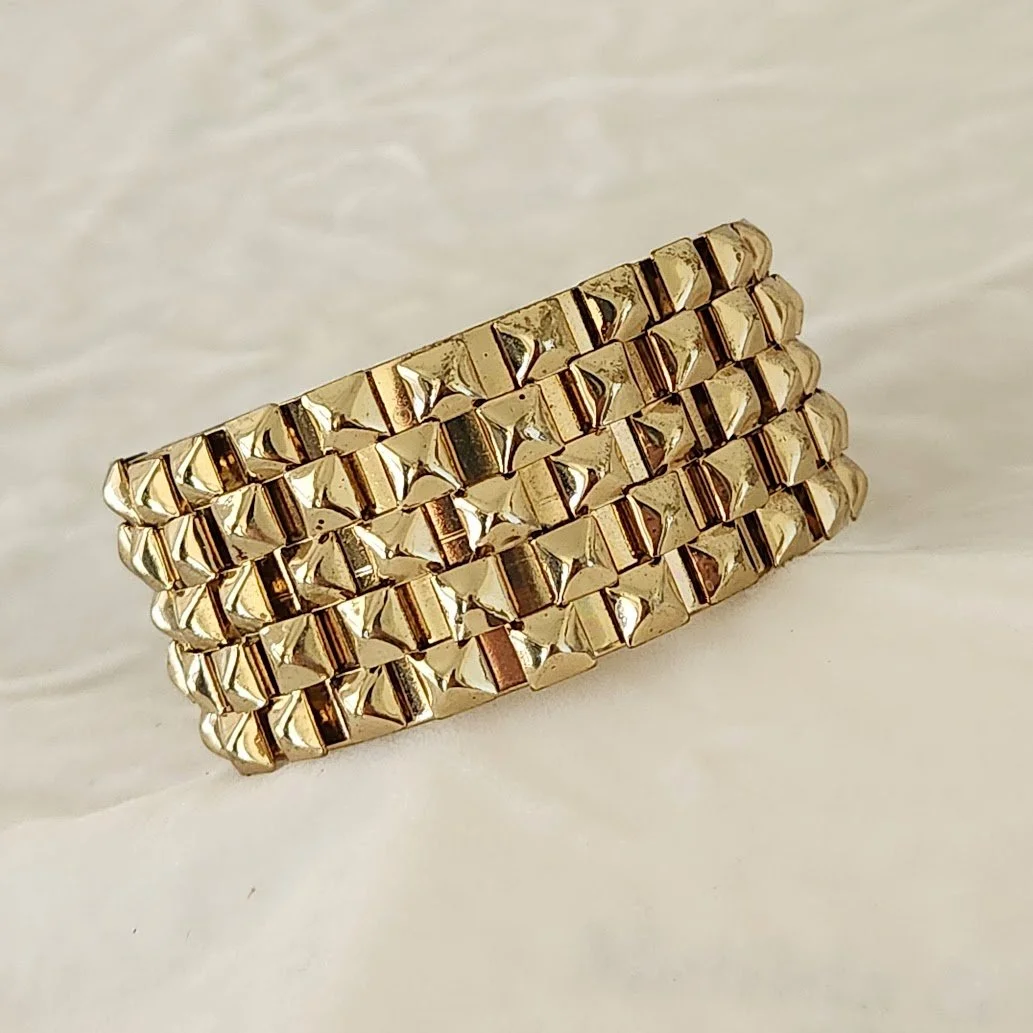 Golden Pyramids Cuff Bracelet 2.jpg
