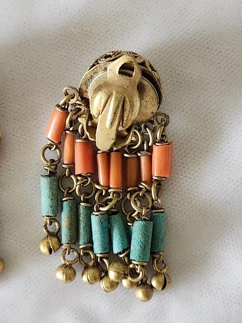 Faience & Coral Earrings 4.jpg