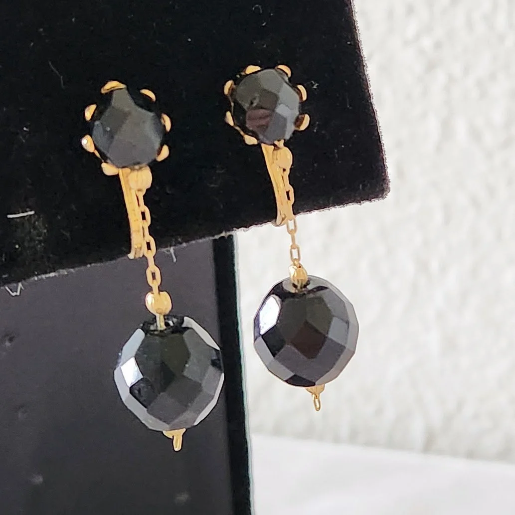 Black Bead Drop Earrings 8.jpg