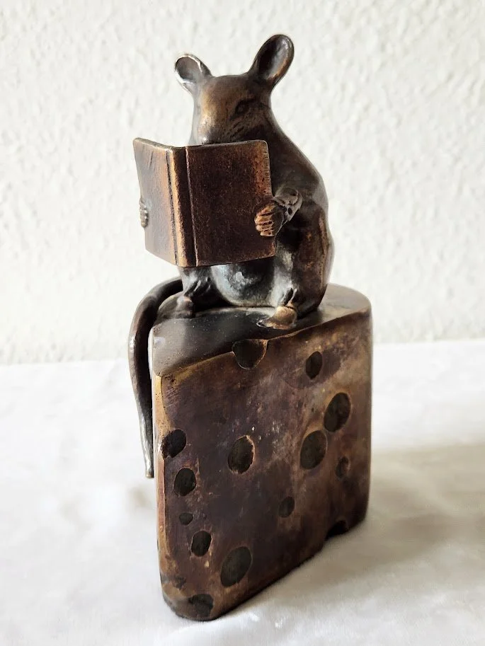 Bronze Mouse Cheese Bookends 6.jpg