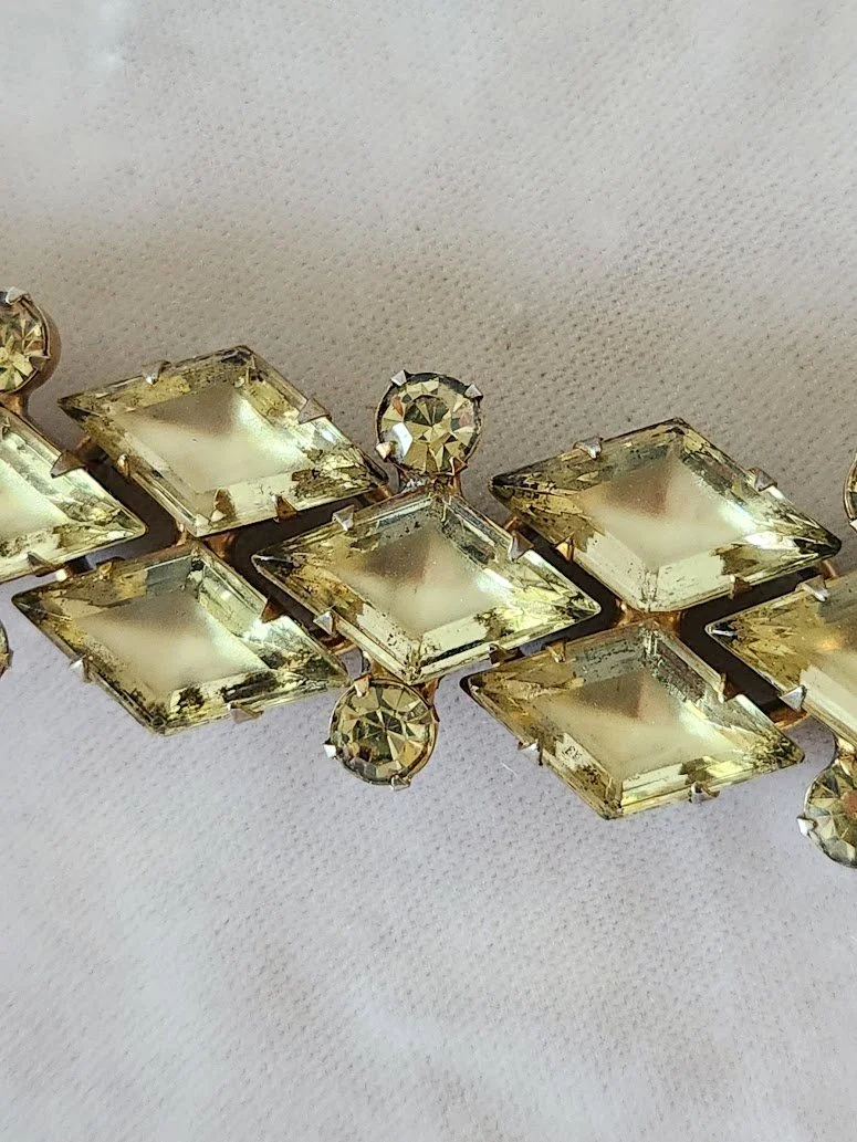 D&E Jonquil Frosted Yellow RS Bracelet 4.jpg