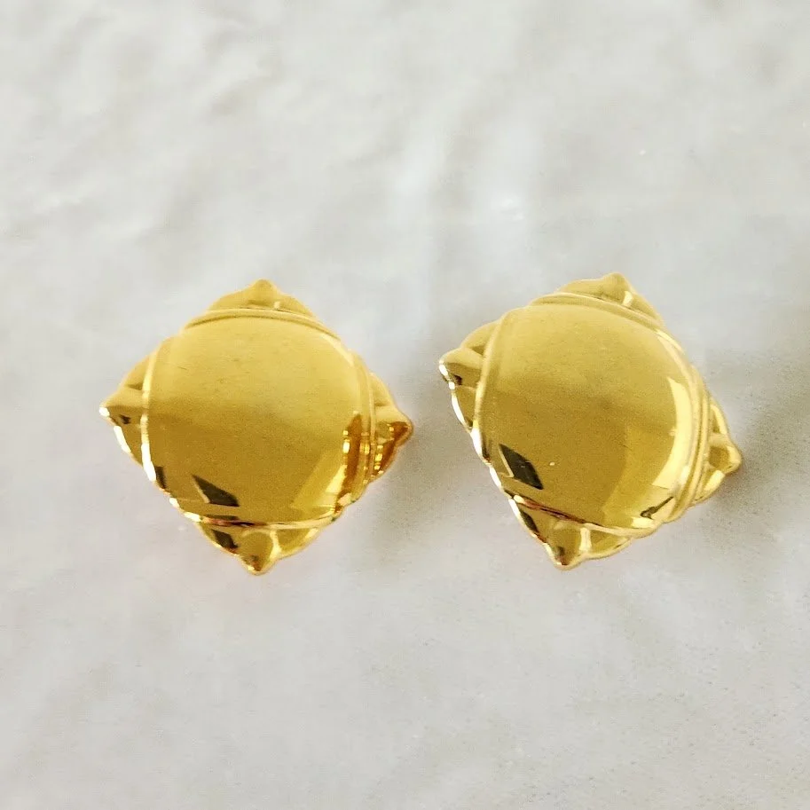 Monet Gold Mirror Earrings 5.jpg