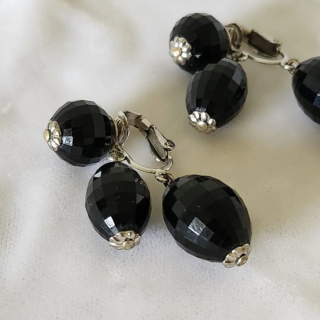 Marvella Black Plastic Earrings 3.jpg