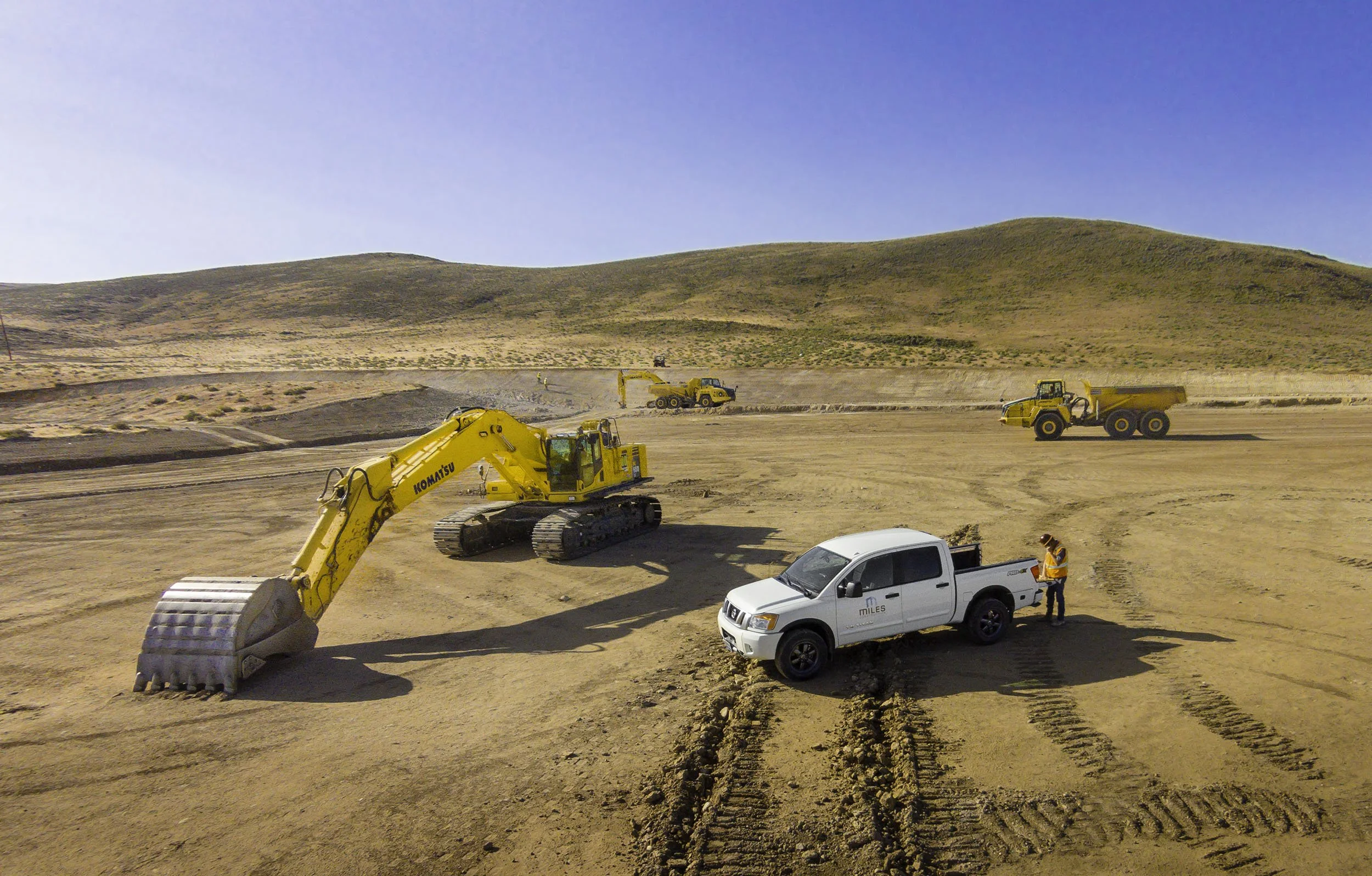 Commercial construction job site with excavating equipment, Reno Nevada, Central Valley, SF Bay Area, Northern California Photographer Available for Travel