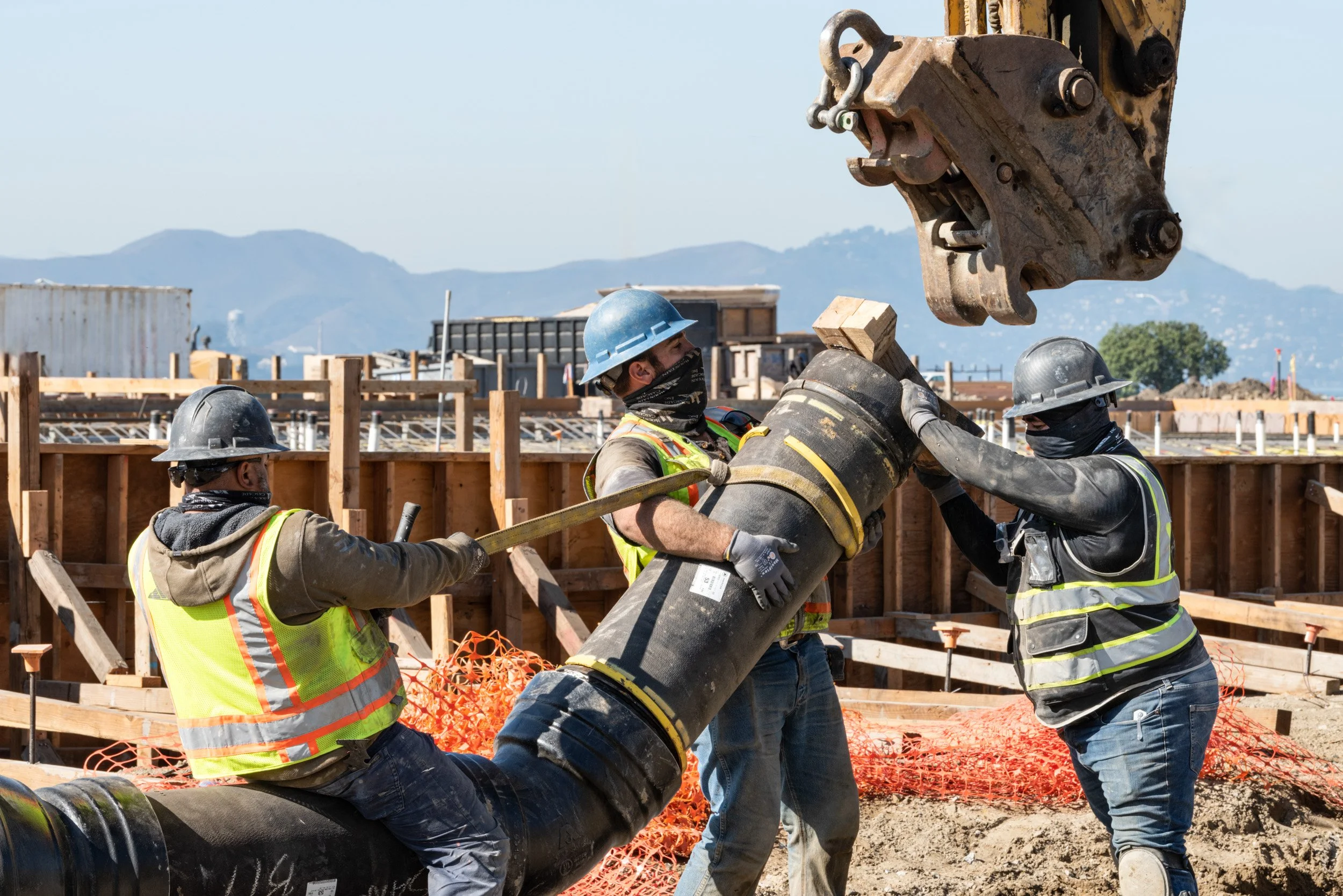 Job site construction infrastructure treasure island, San Francisco, San Jose, Oakland, SF Bay Area, Northern California