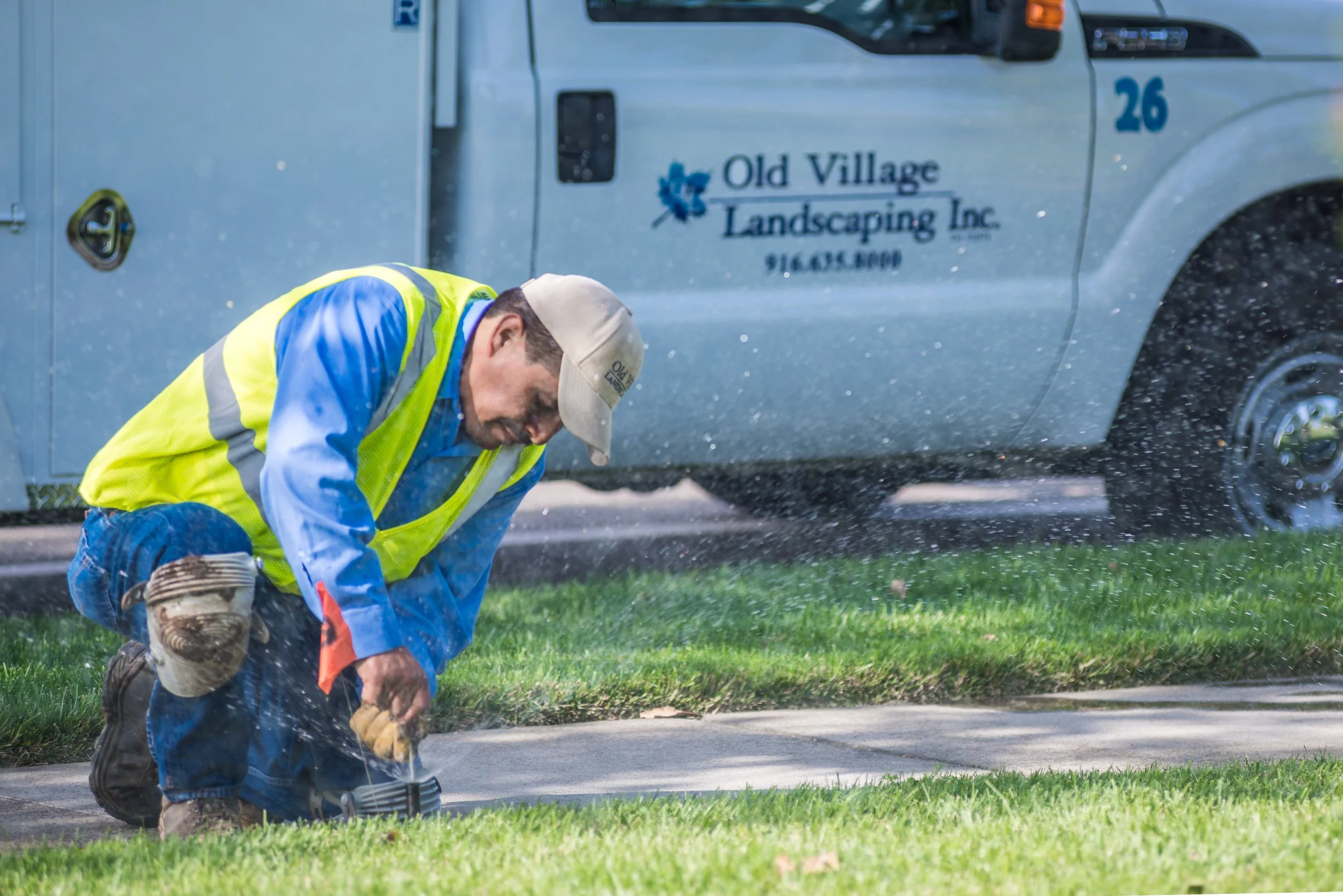 Commercial landscape maintenance marketing photography, Sacramento, Woodland, Sacramento Valley, Northern California 
