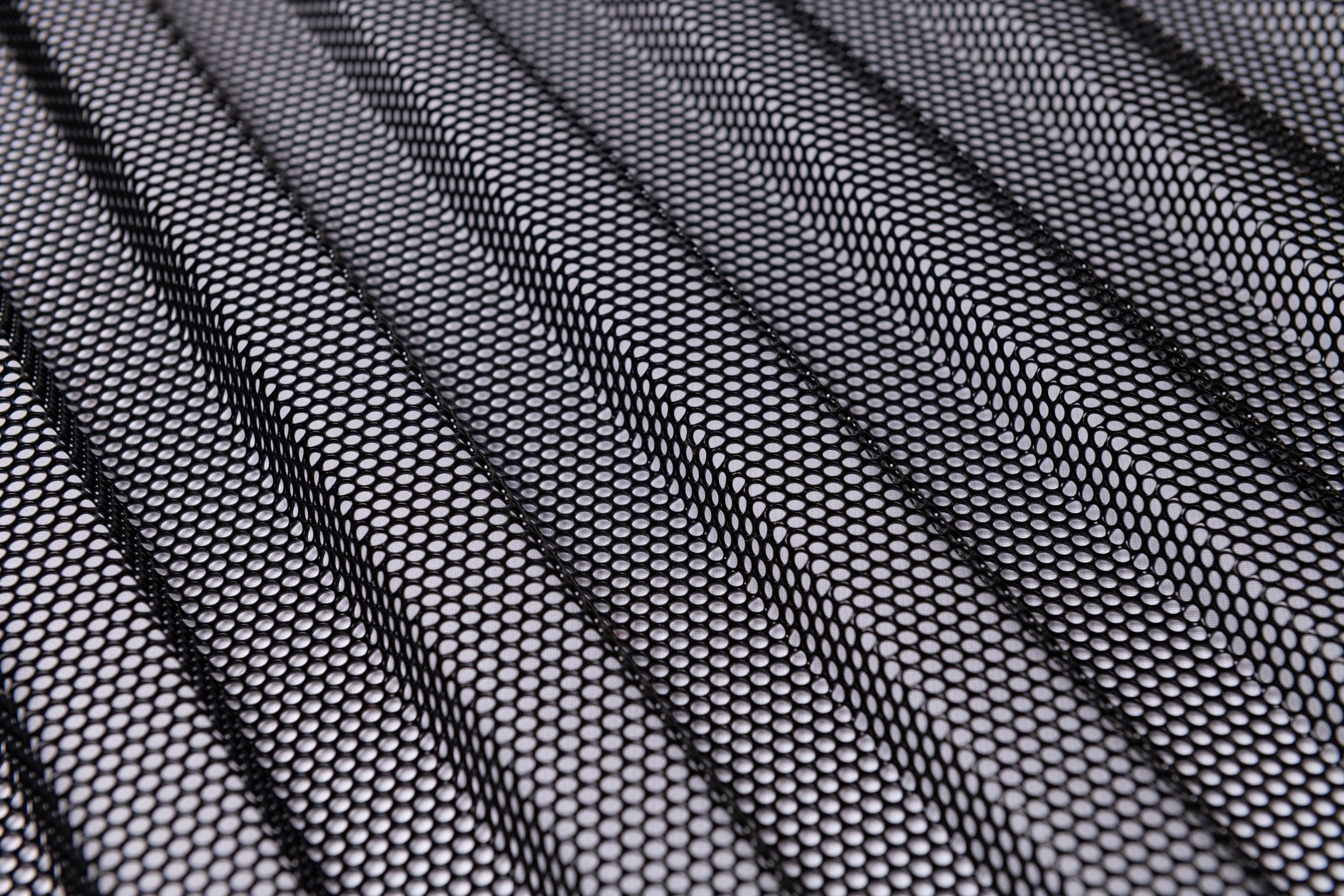 Perforated black metal