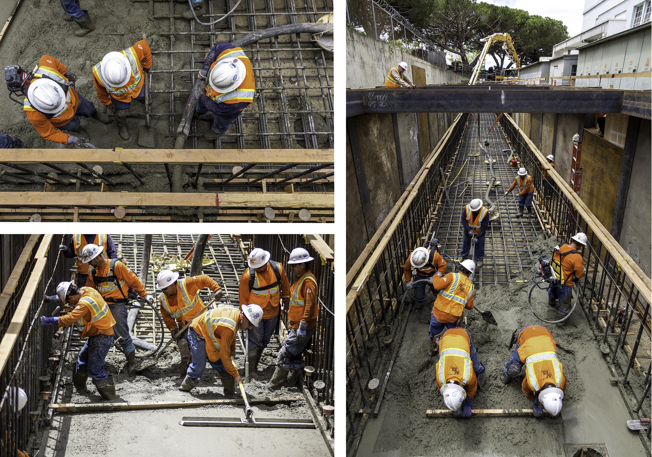 Commercial infrastructure concrete construction team, PG&G sub station , San Francisco, San Jose, Oakland, SF Bay Area, Northern California