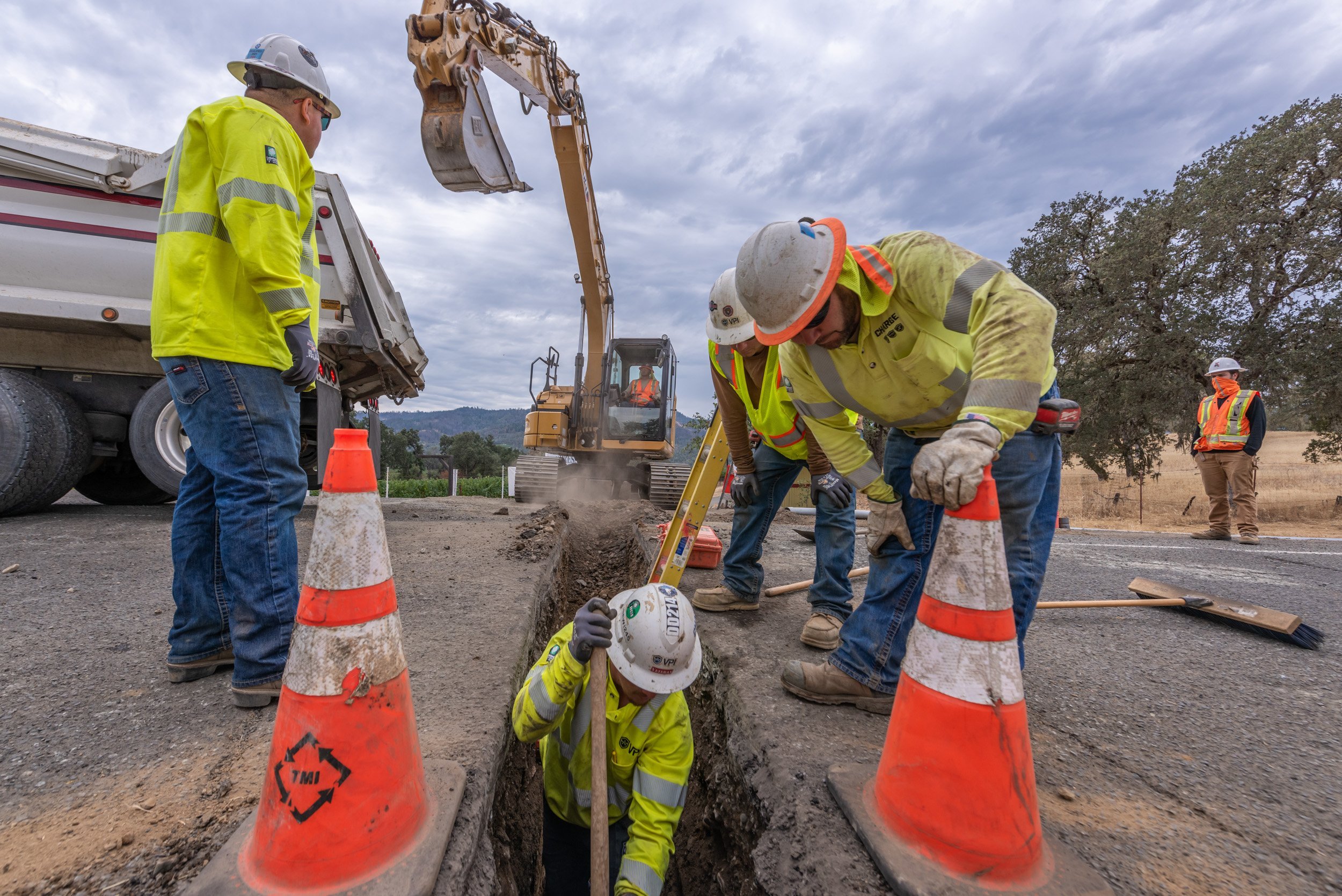 Underground utilities road infrastructure, Sacramento, Woodland, Sacramento Valley, Northern California