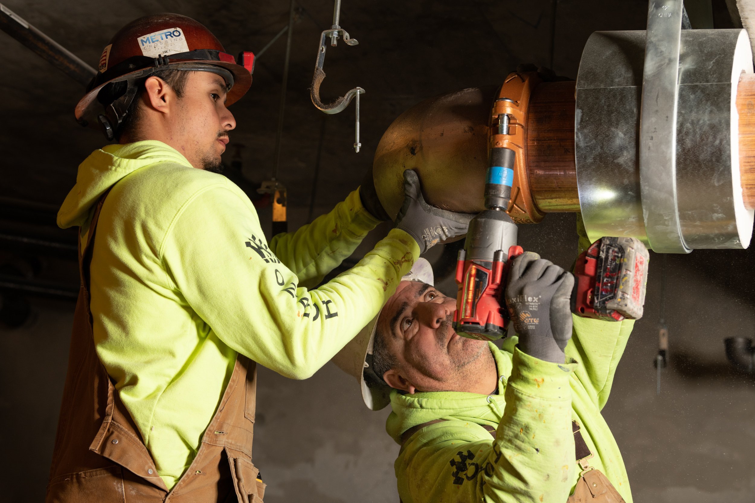 job site for mechanical engineering HVAC pipe work, San Francisco, San Jose, Oakland, SF Bay Area, Northern California 