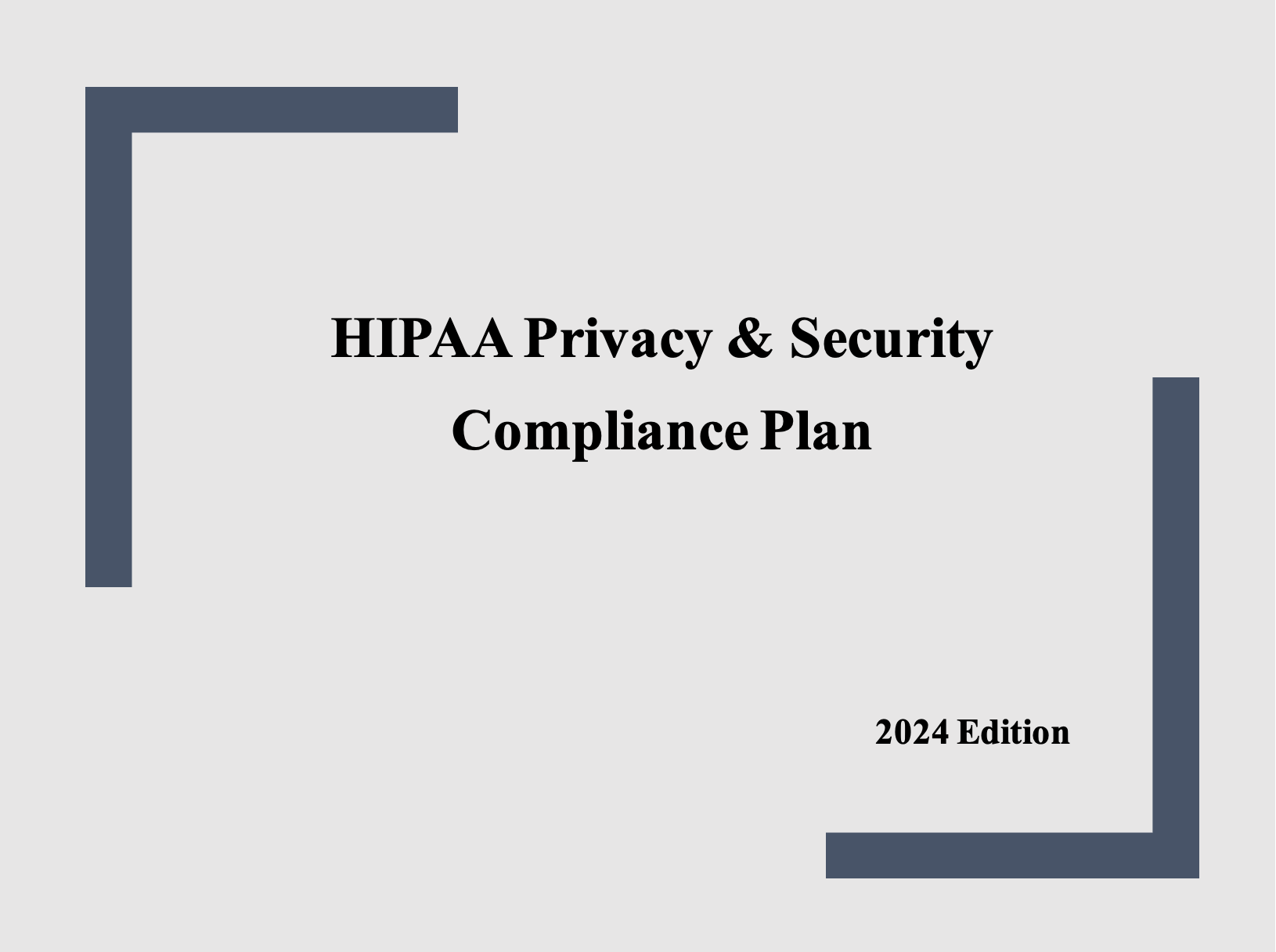 HIPAA Compliance Plan