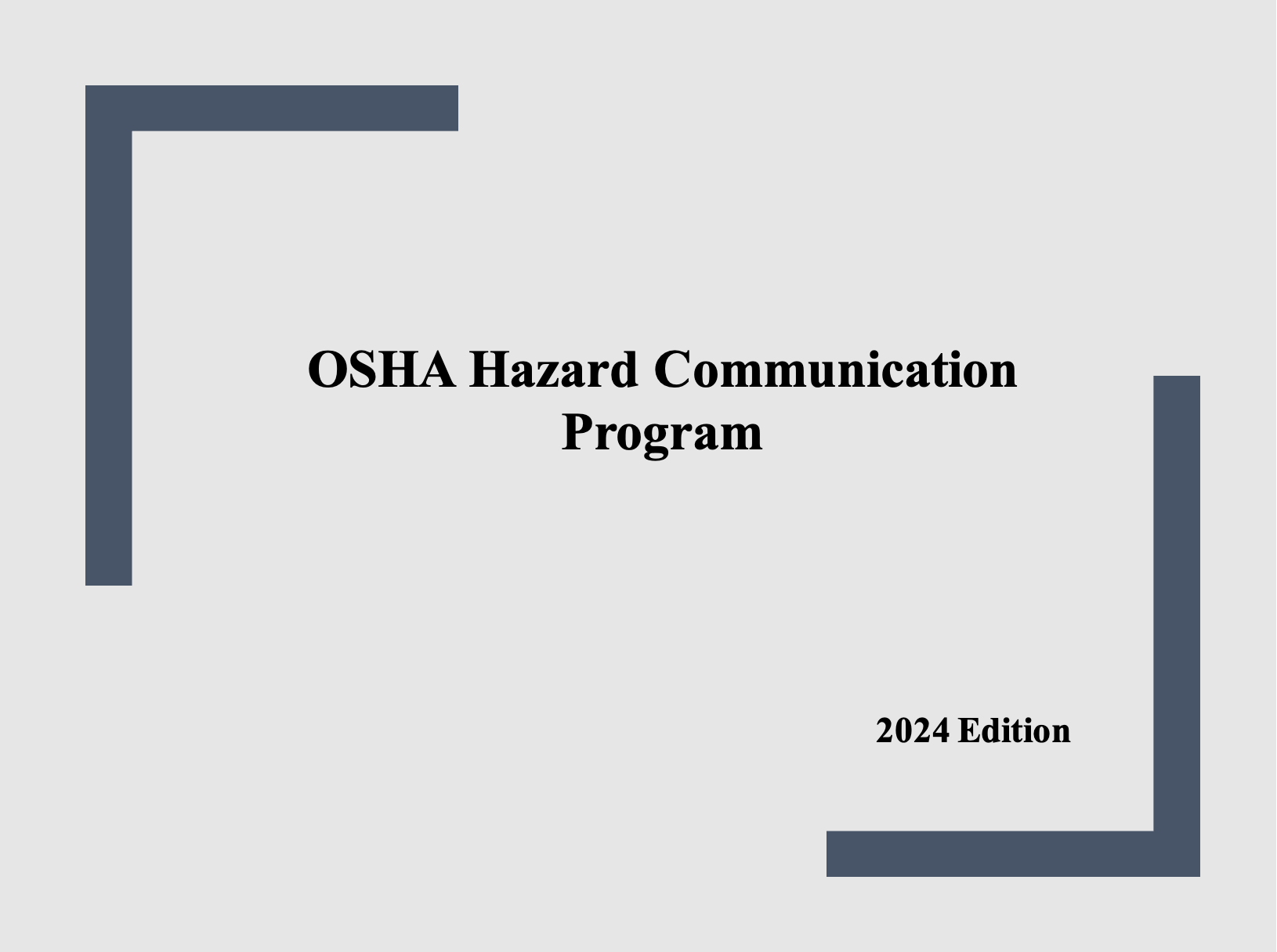 OSHA Hazard Communication Program