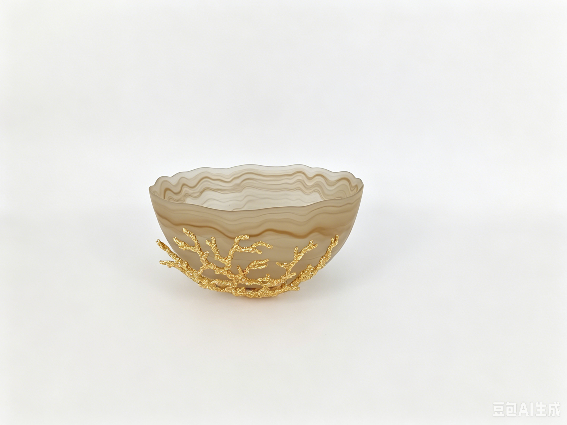 CORAL LARGE BOWL GOLD