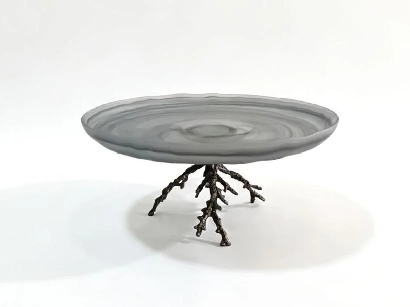 CORAL CAKE PLATE BLACK NICKEL