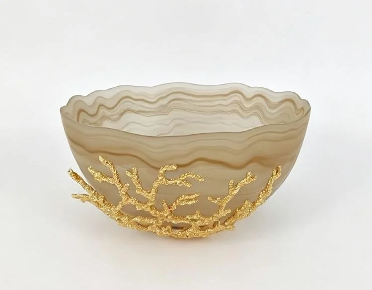 CORAL LARGE BOWL GOLD