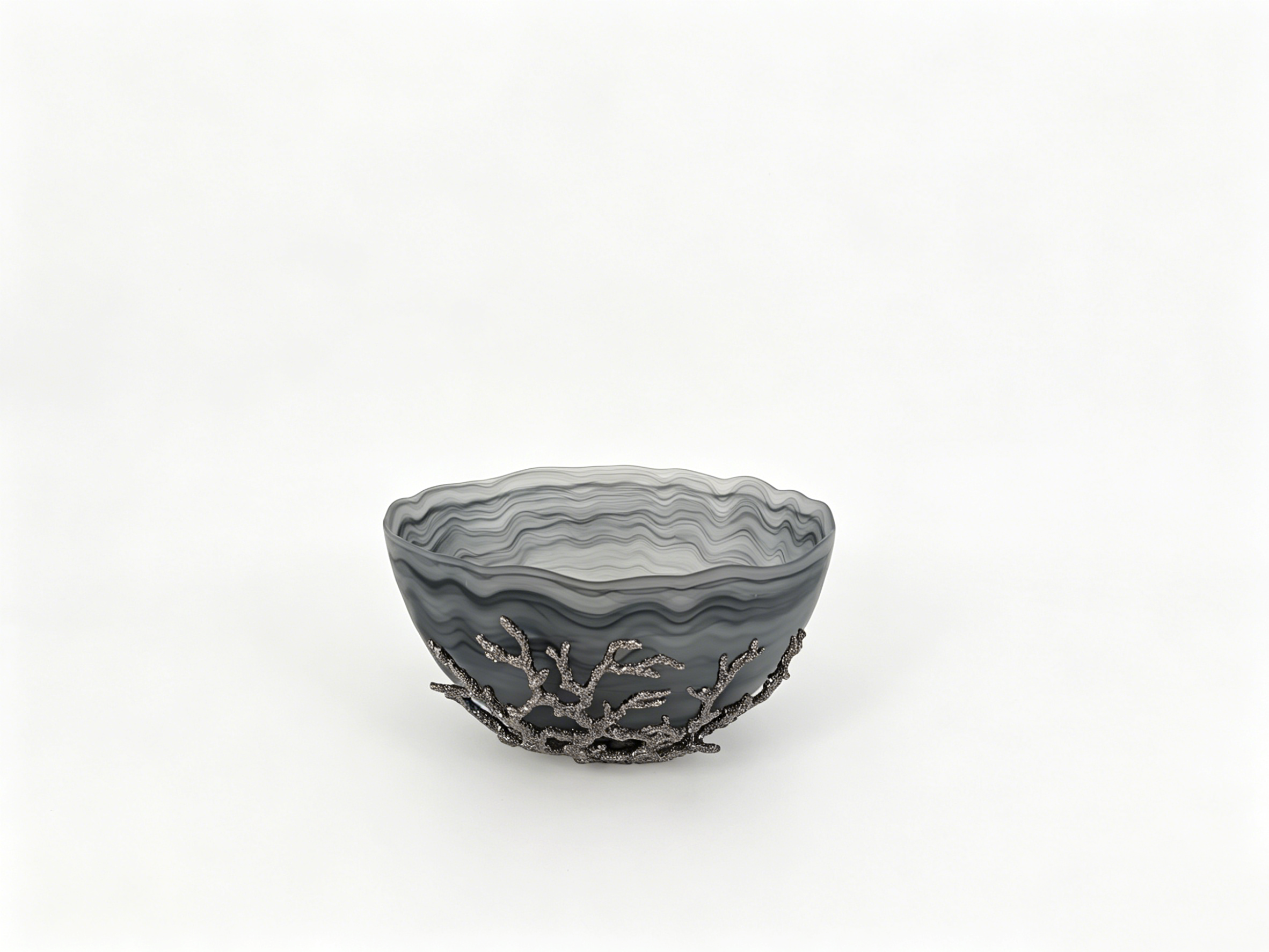 CORAL LARGE BOWL BLACK NICKEL