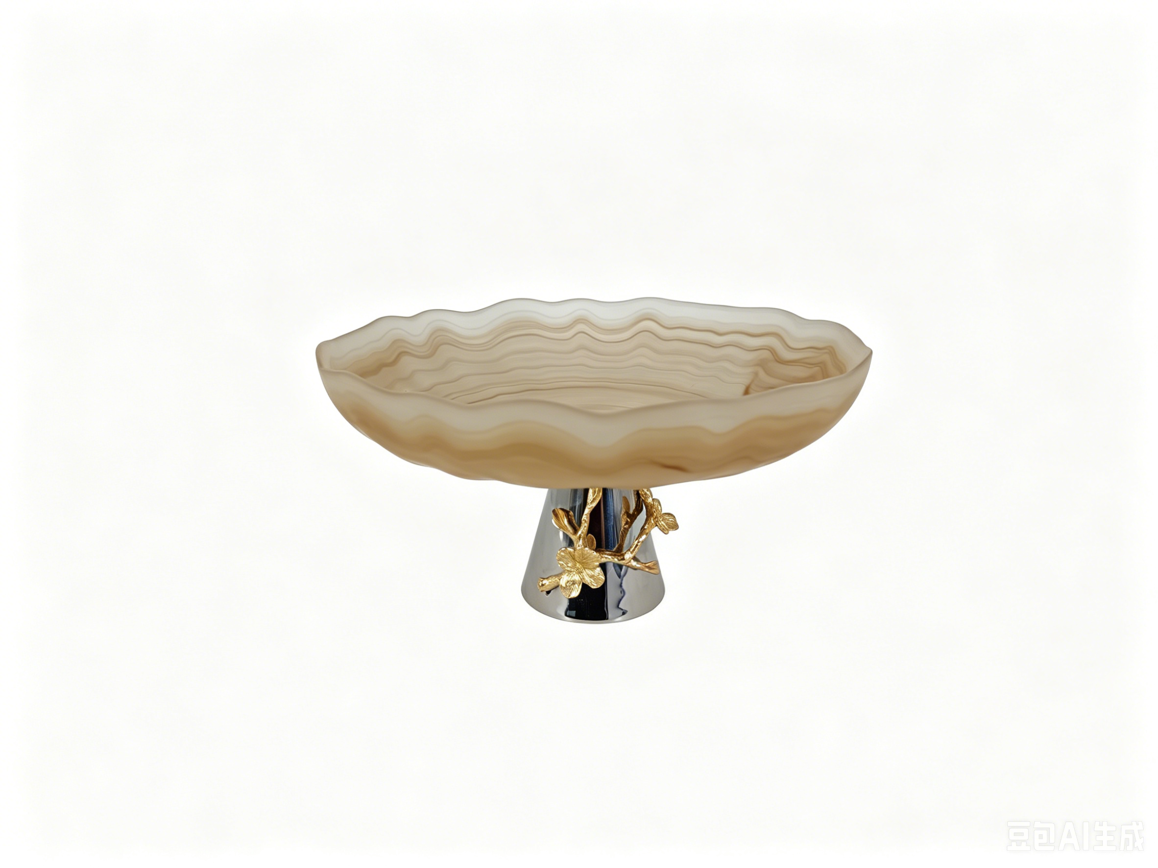 SMALL FLOWER FRUIT PLATE GOLD