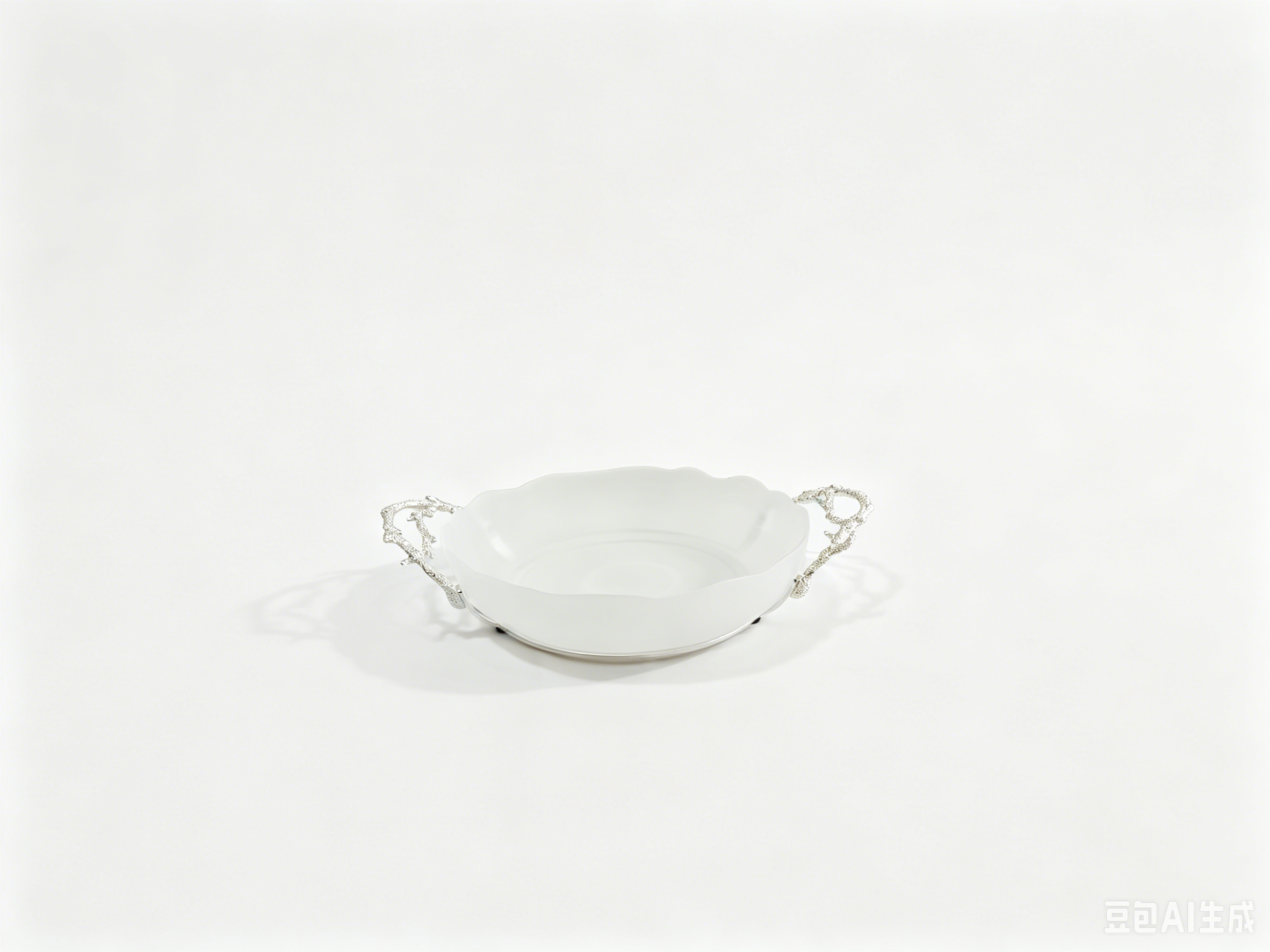 CORAL TALL ROUND PLATE SILVER