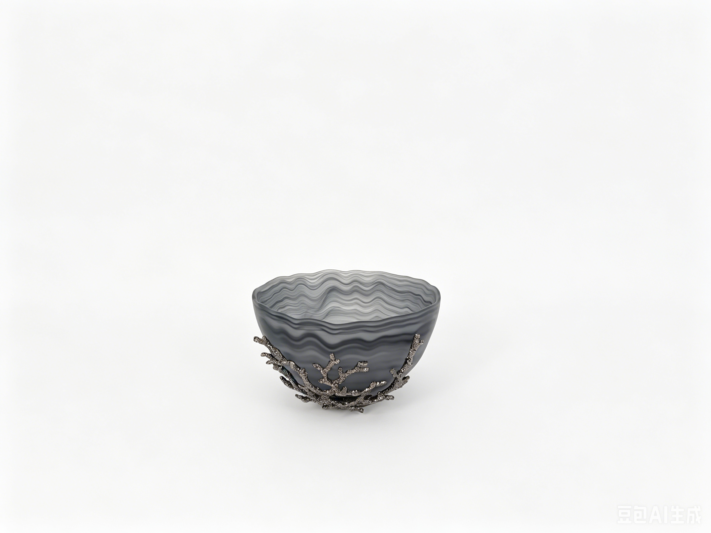 CORAL SMALL BOWL  BLACK NICKEL