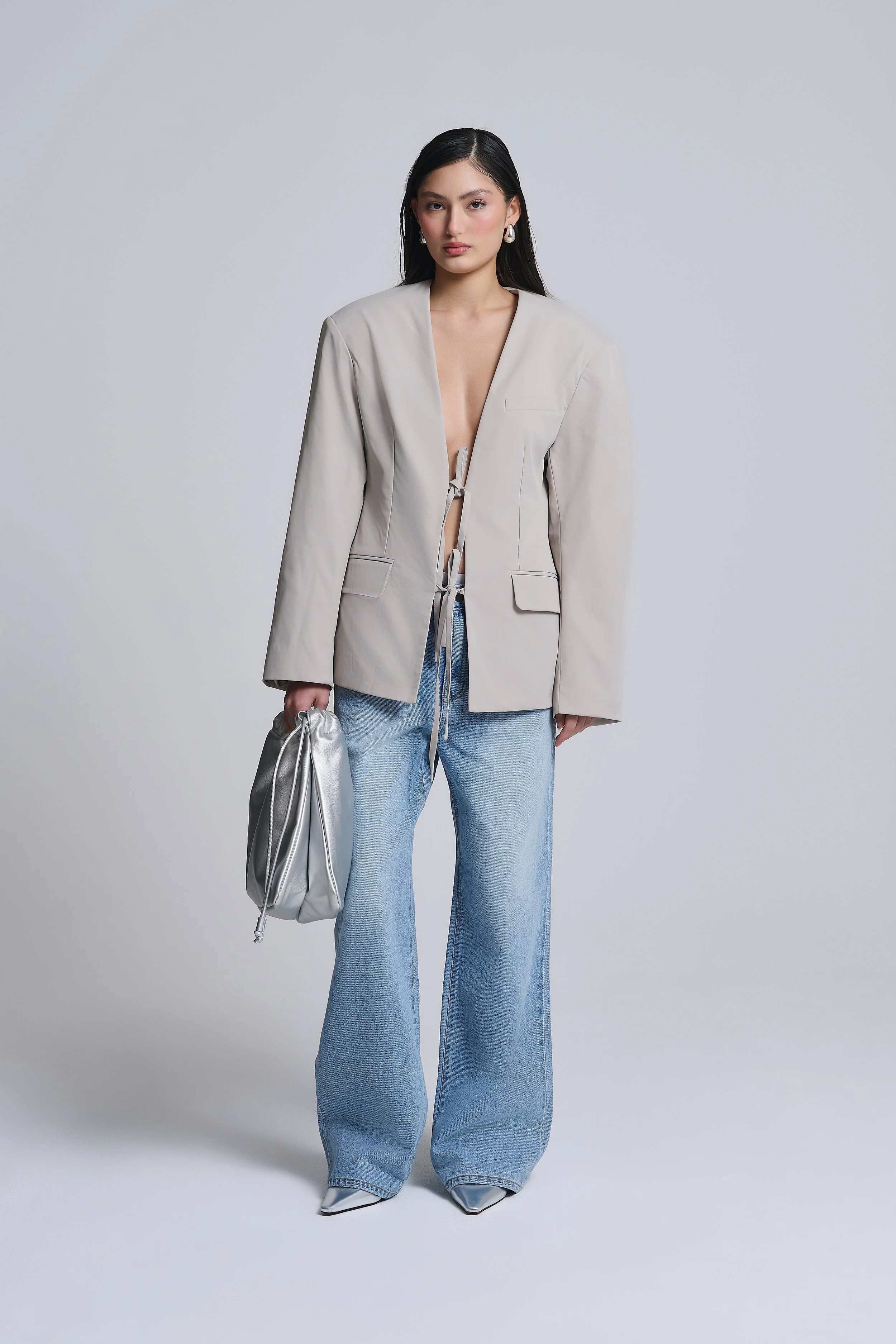 BLAZER WITH TIE FASTENING /