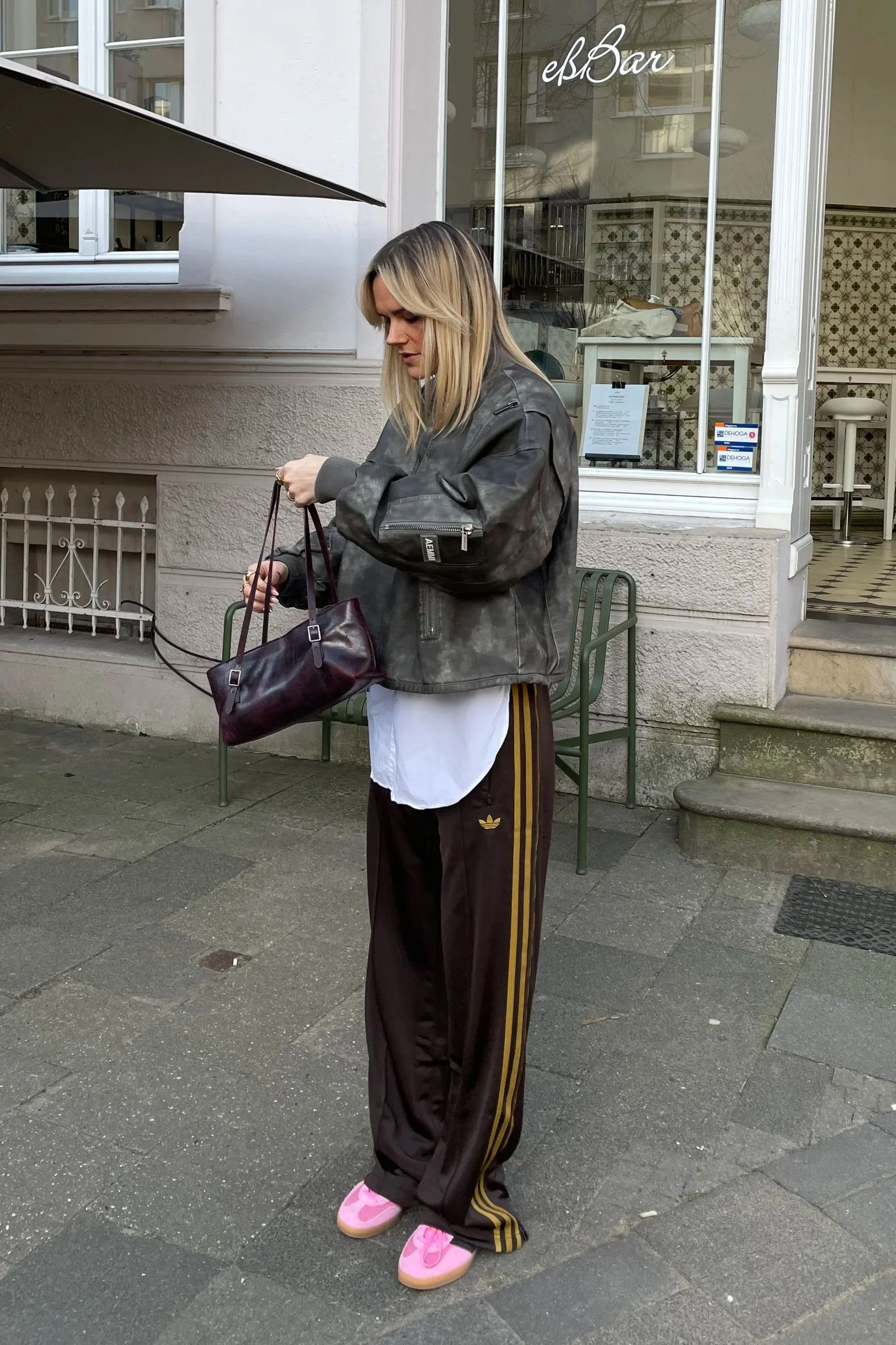 FAUX LEATHER BOMBERJACKET /
