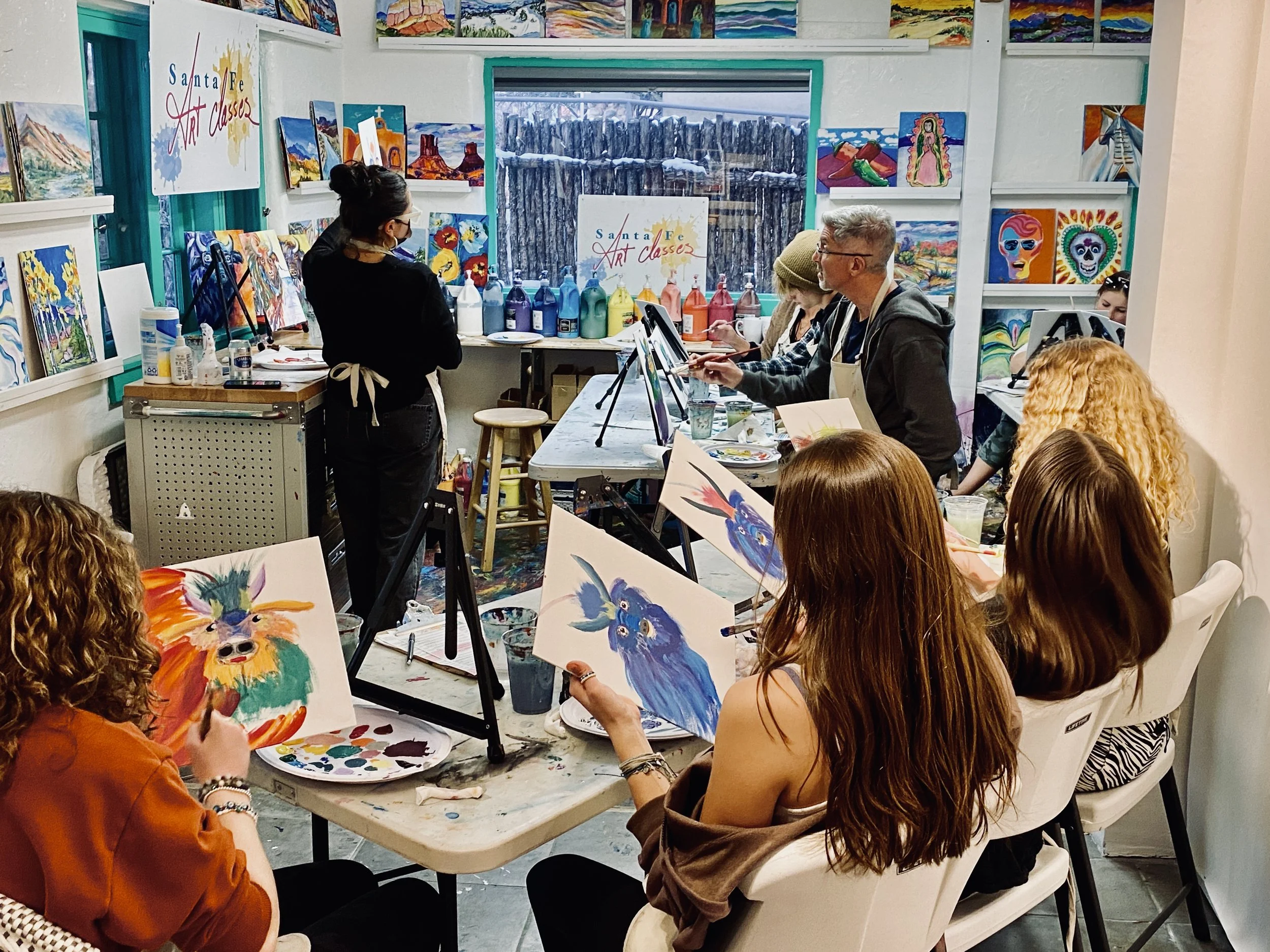 "Santa Fe Art Classes gives individuals the opportunity to explore their unique artistic side while enjoying a fun and collaborative corporate experience. No matter the size of your team, our workshops ensure everyone has a blast while expressing the