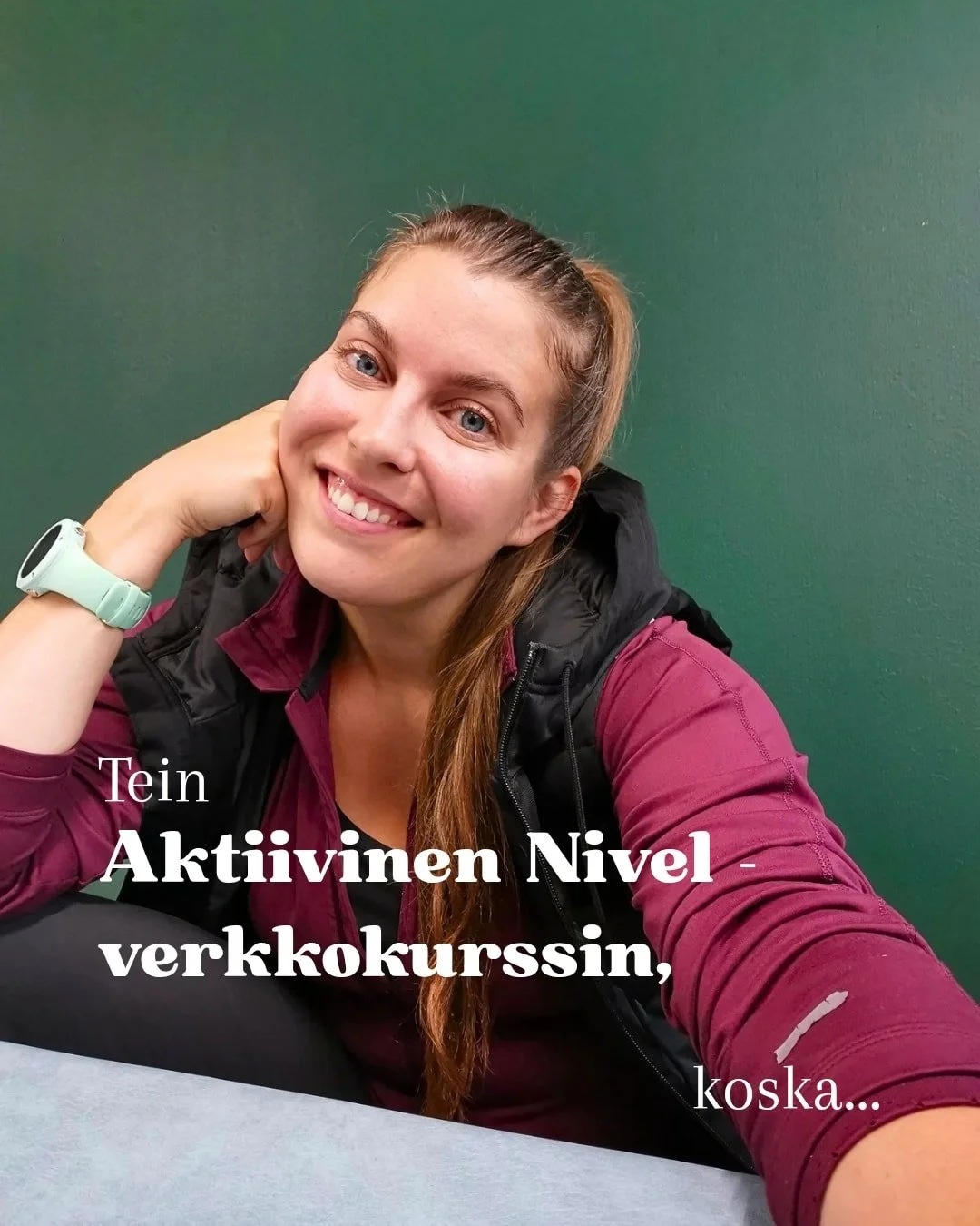 Huh, j&auml;nnitt&auml;&auml; julkaista t&auml;m&auml;, mutta pakko se on, koska nyt se on virallista! 
🎉 Aktiivinen Nivel -verkkokurssi tulee myyntiin lokakuussa ja odotuslista on auki 🎉

T&auml;m&auml; kurssi on olut ty&ouml;p&ouml;yd&auml;ll&aum